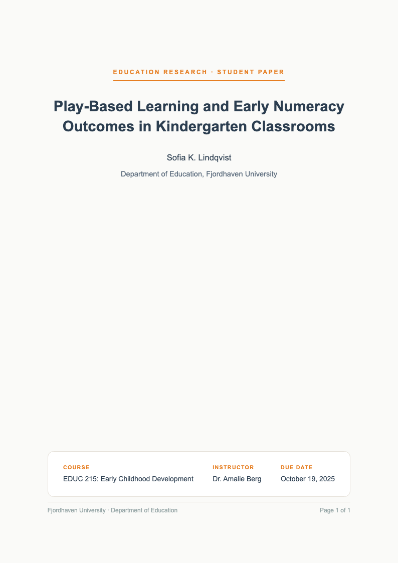 Nordic scandi apa title page